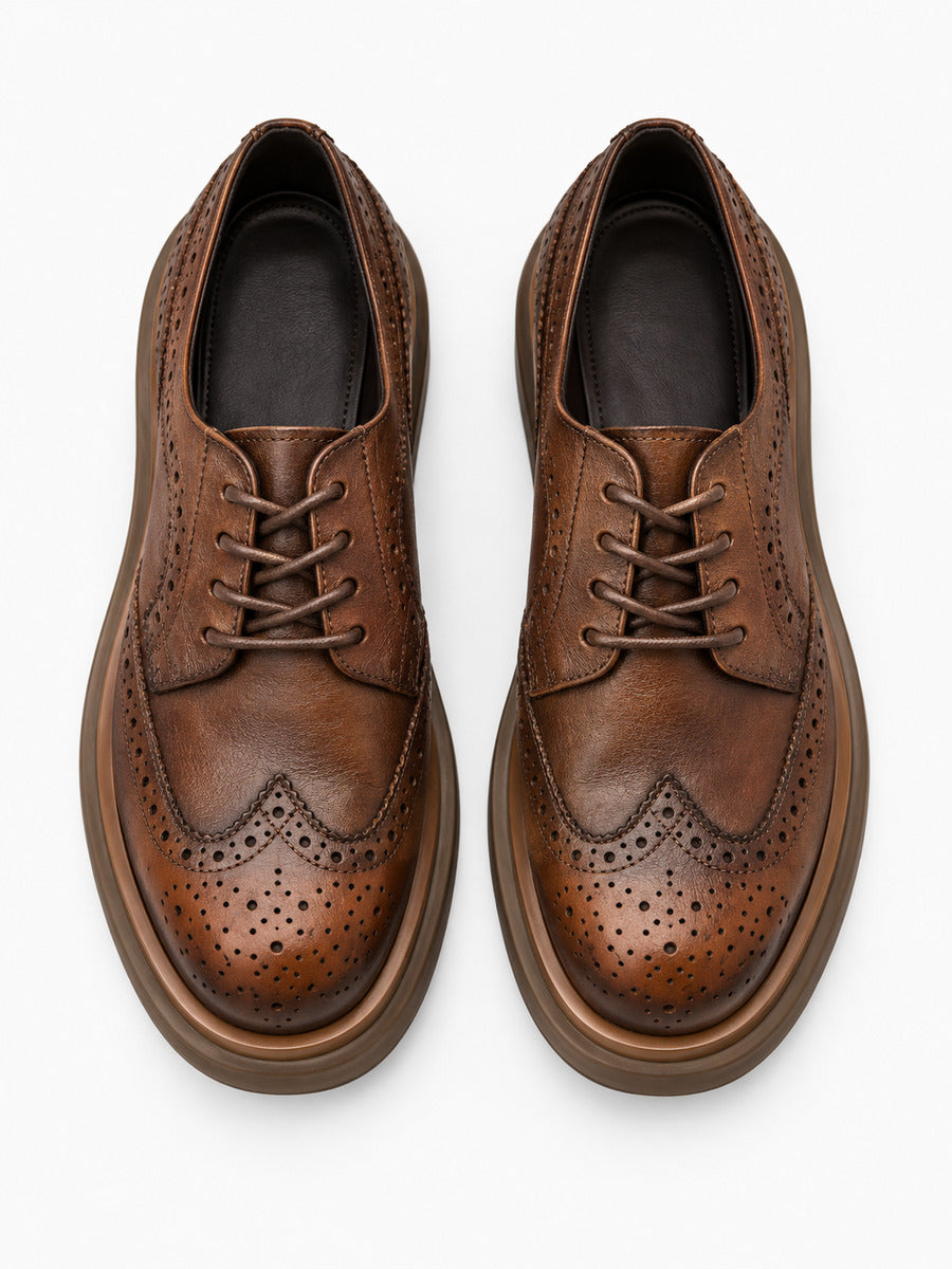 Loïc – Richelieu homme – Marron — dessus