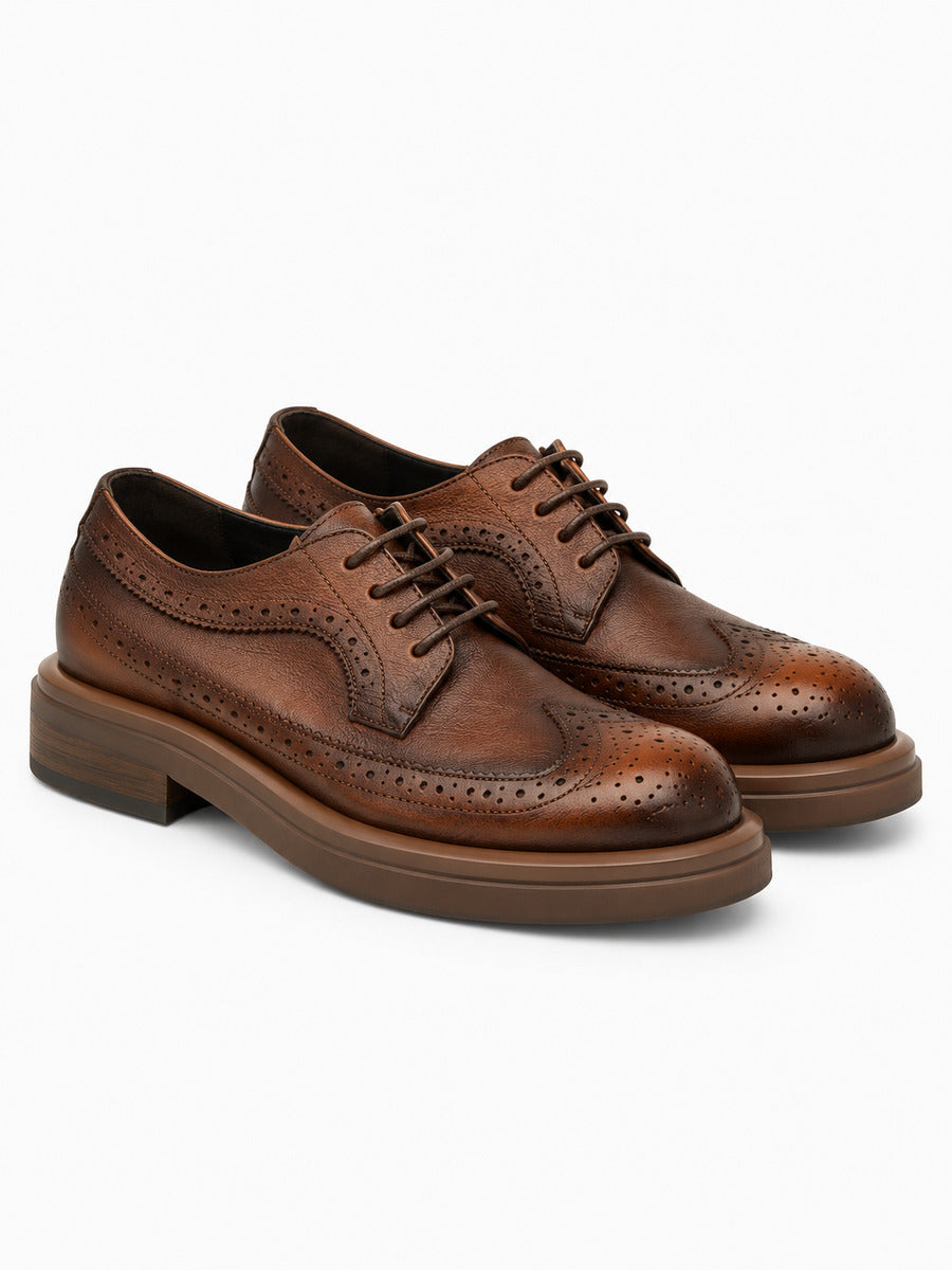 Loïc – Richelieu homme – Marron — trois quarts
