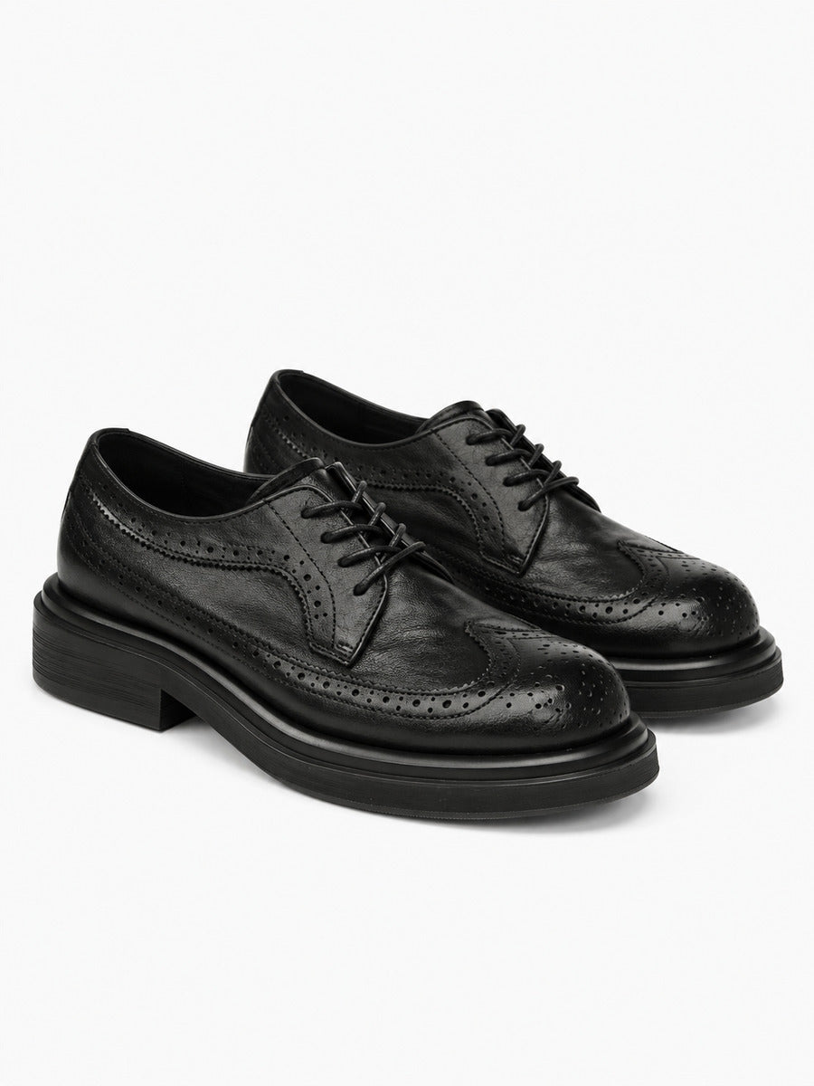 Loïc – Richelieu homme – Noir — trois quarts