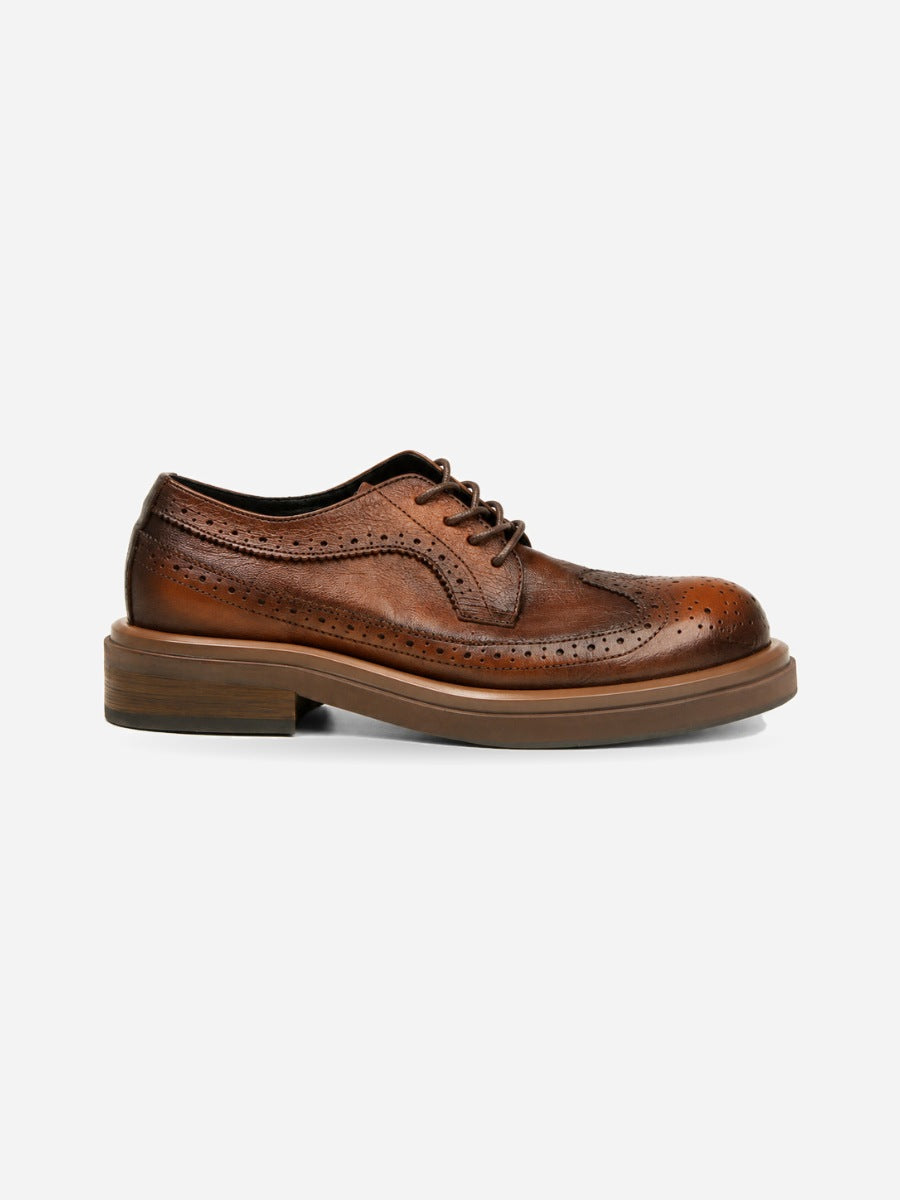 Loïc – Richelieu homme – Marron — profil droit
