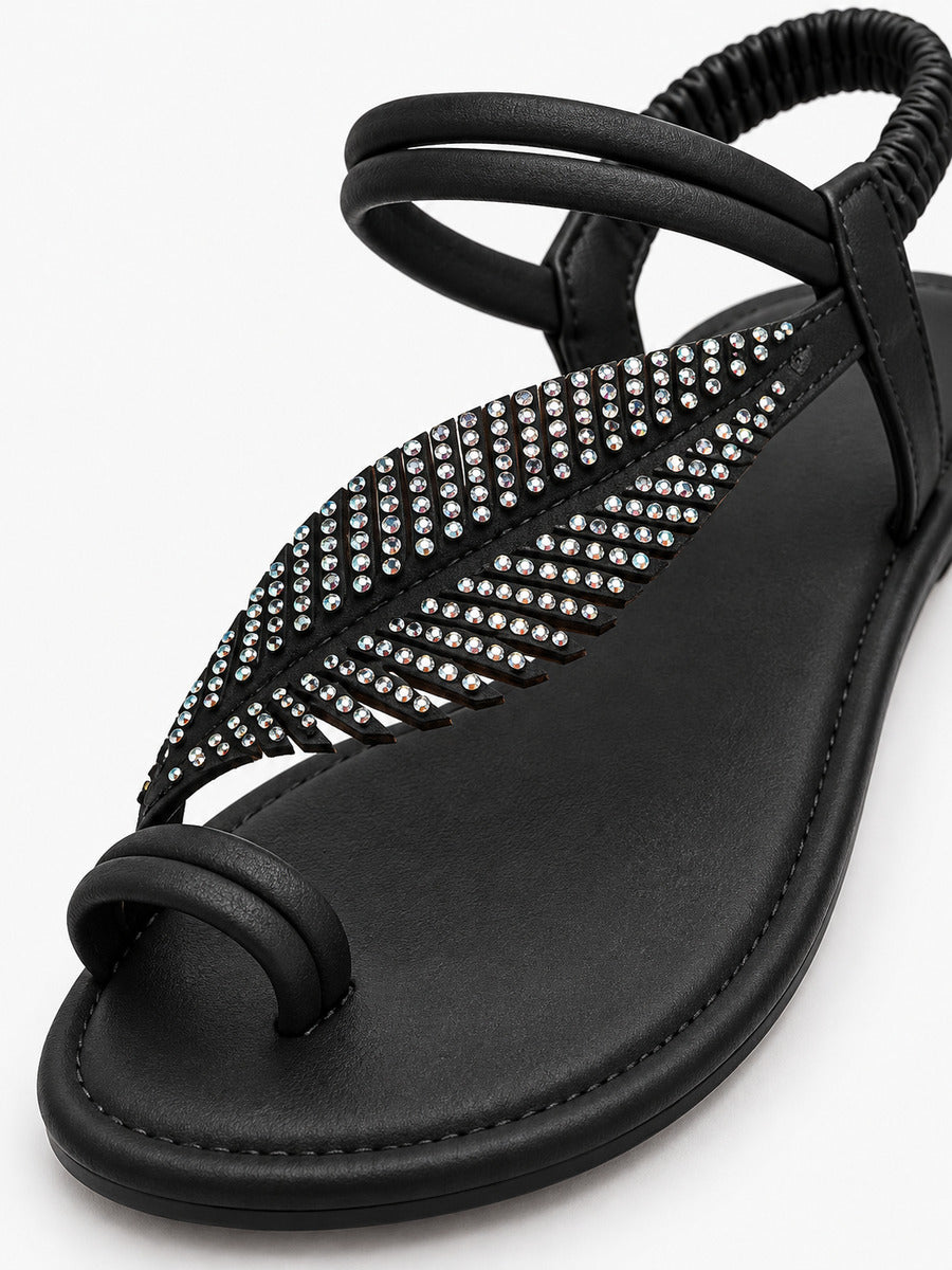 Louison – Sandale à strass femme — détail