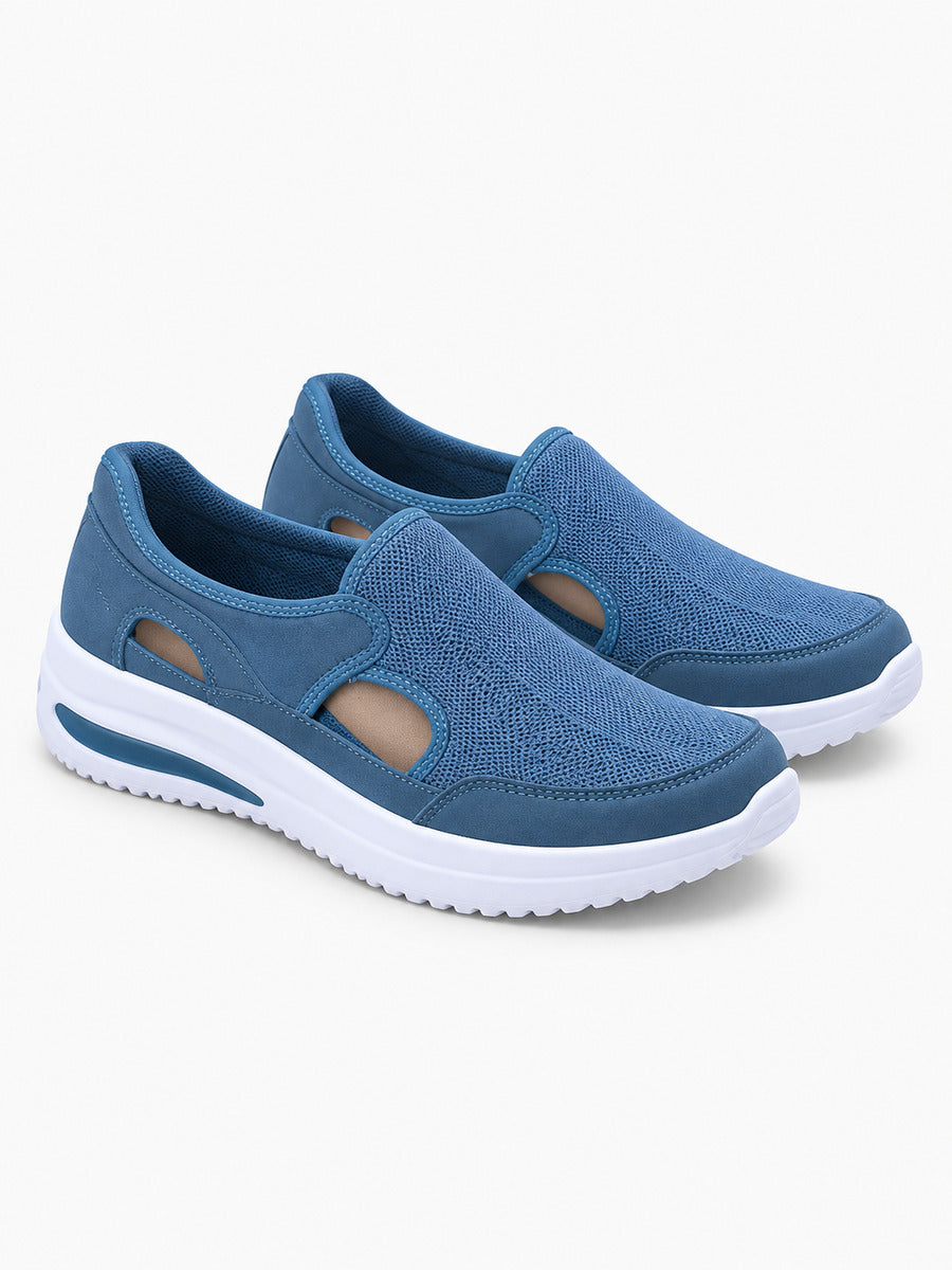 Lucia – Sandale sport femme – Bleu — trois quarts