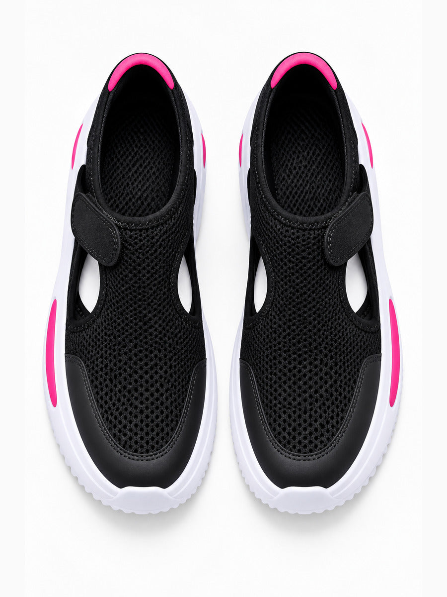 Lucia – Sandale sport femme – Noir — dessus