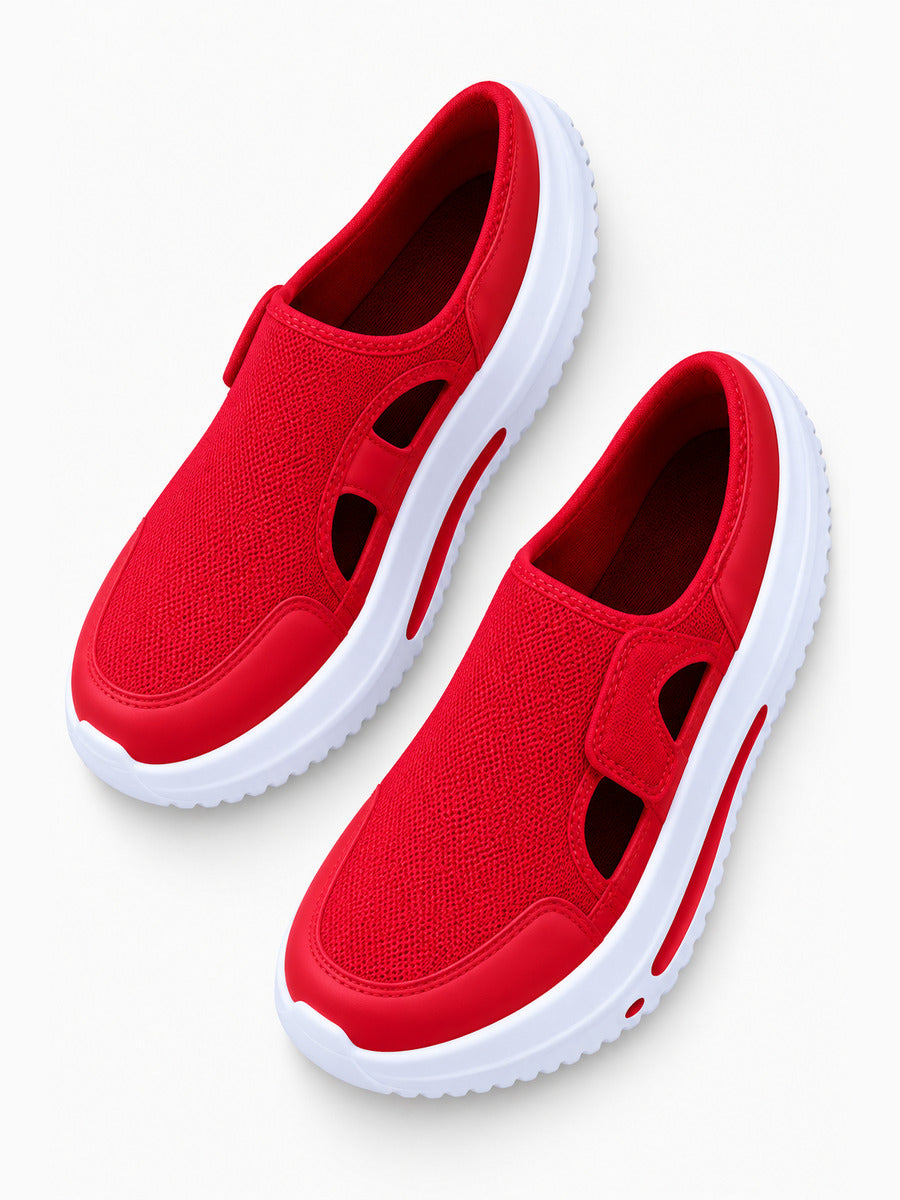 Lucia – Sandale sport femme – Rouge — dessus