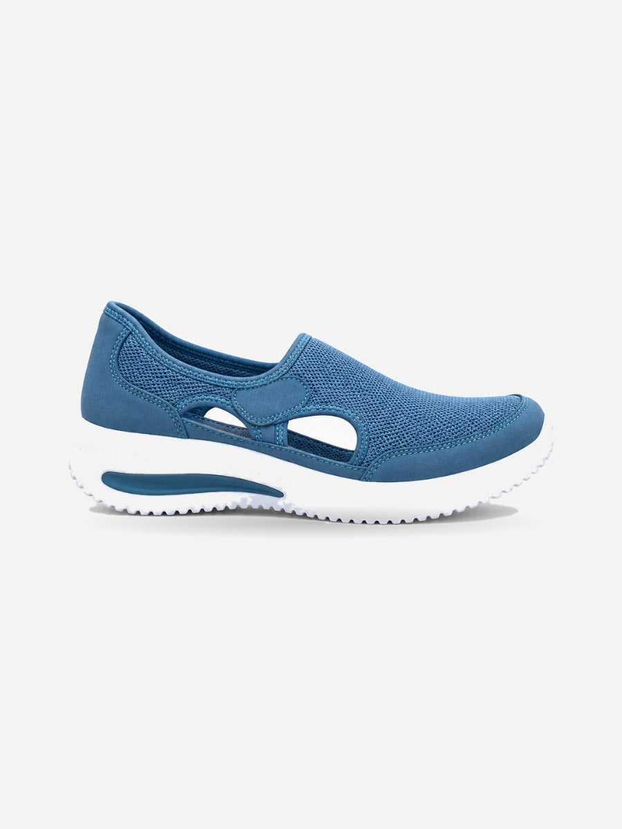 Lucia – Sandale sport femme – Bleu — profil droit