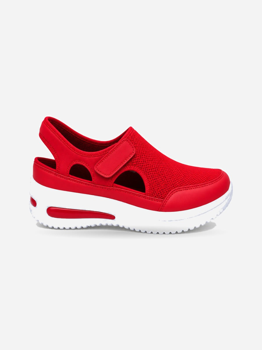 Lucia – Sandale sport femme – Rouge — profil droit