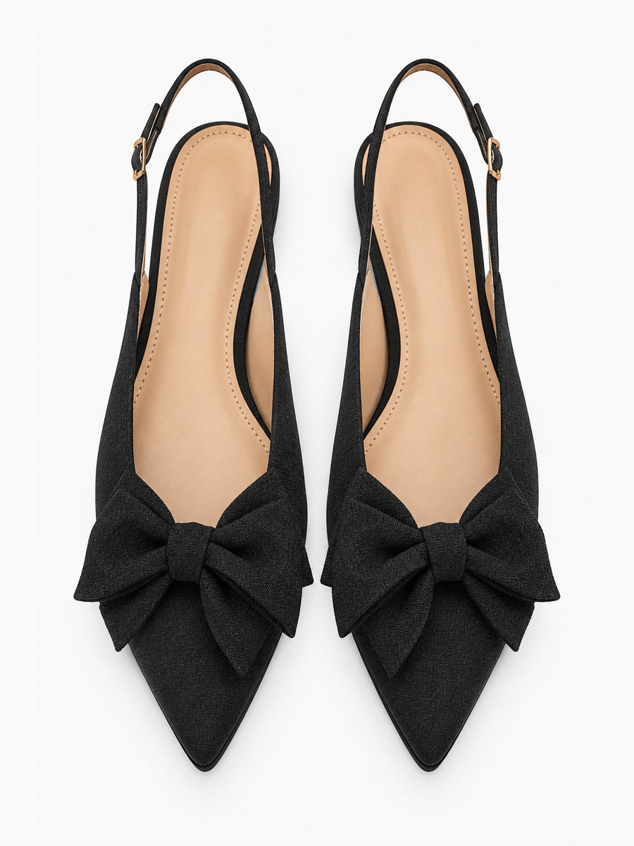 Ludivine – Sandale plate à bride femme – Noir — dessus