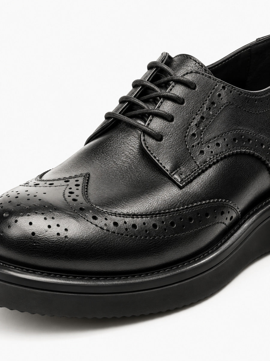 Ludovic – Derby brogue homme – Noir — détail
