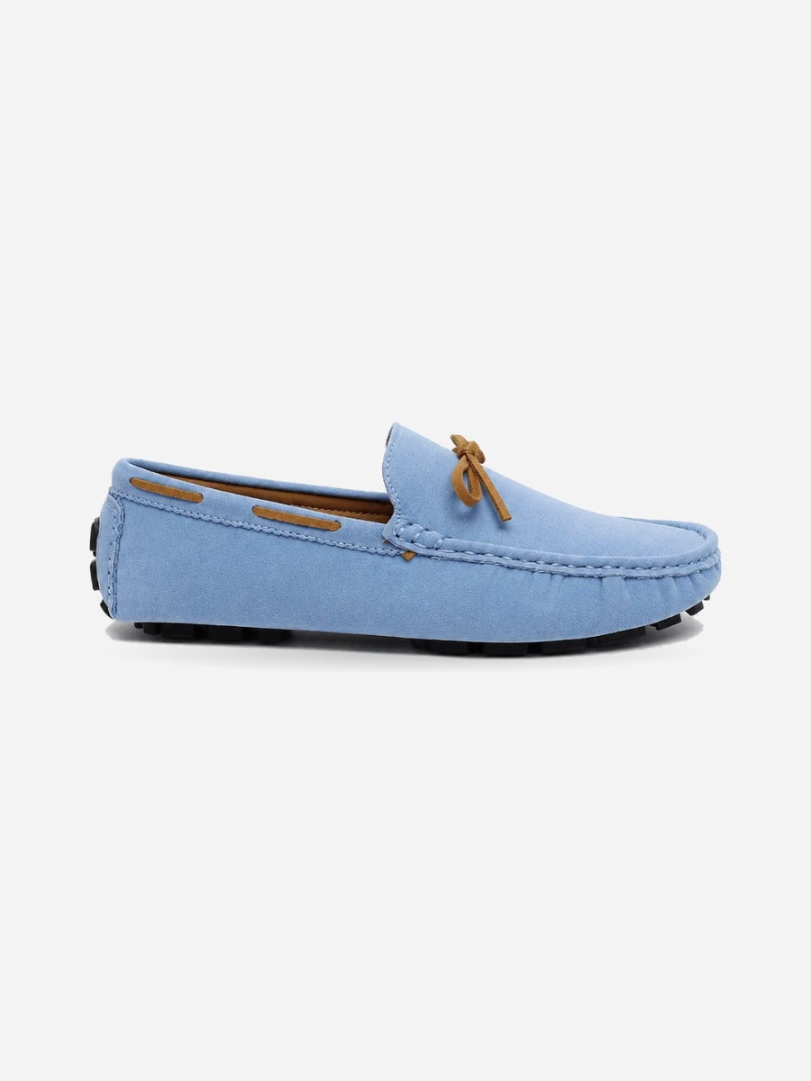 Malo – Mocassin bateau homme – Bleu ciel — profil droit