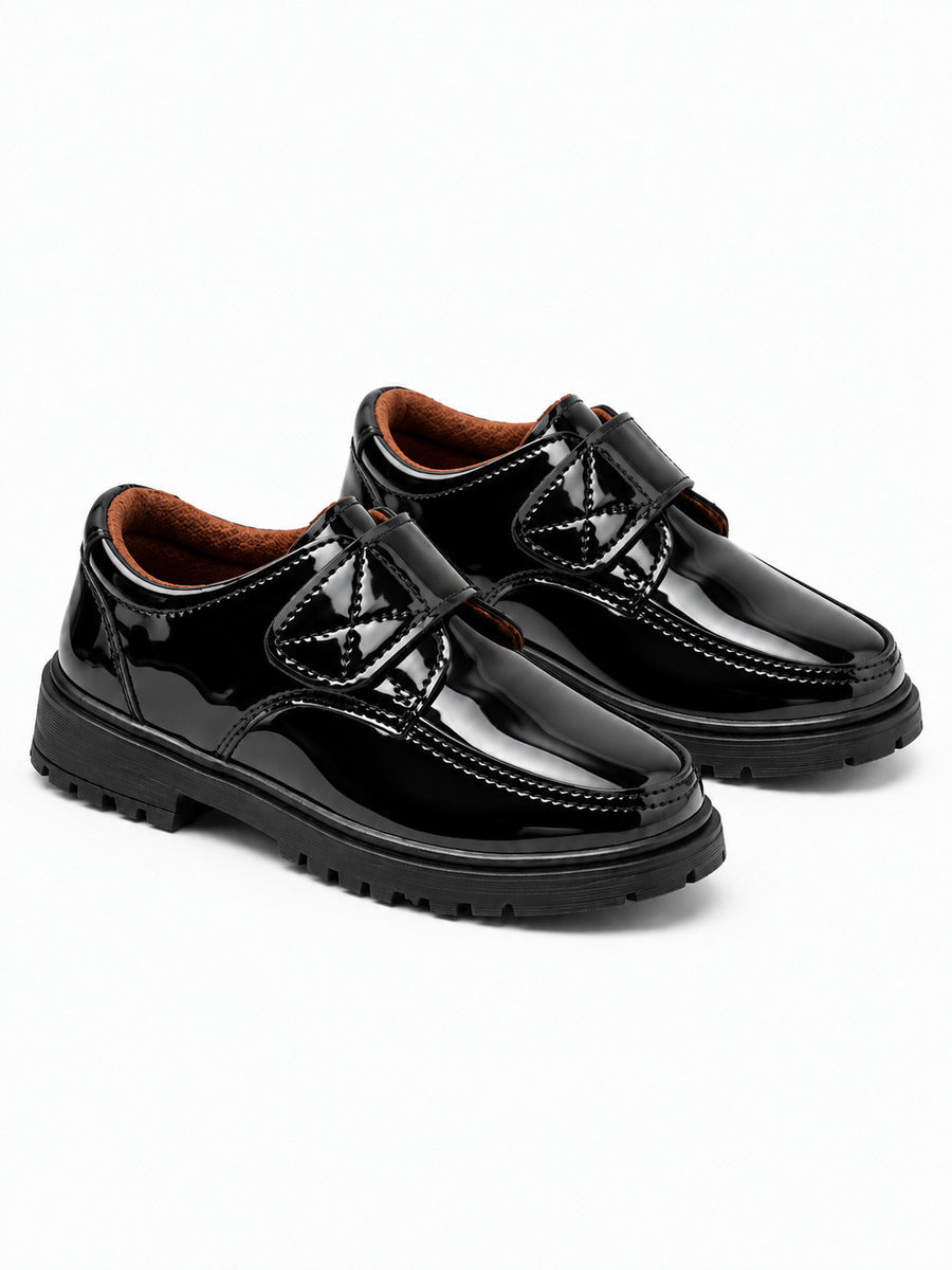 Manon – paire de chaussures enfant noires, vue 3/4