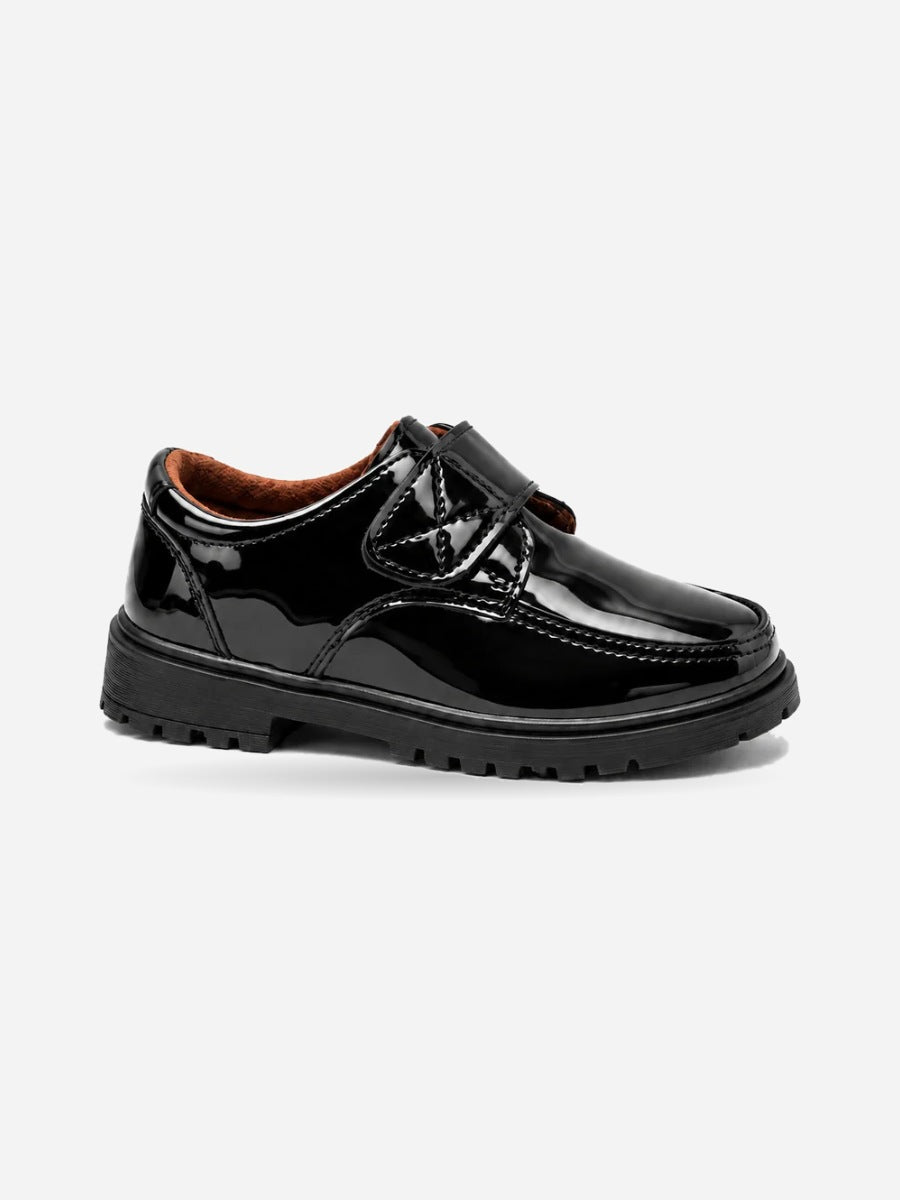 Manon – chaussure scolaire enfant noire, profil droit
