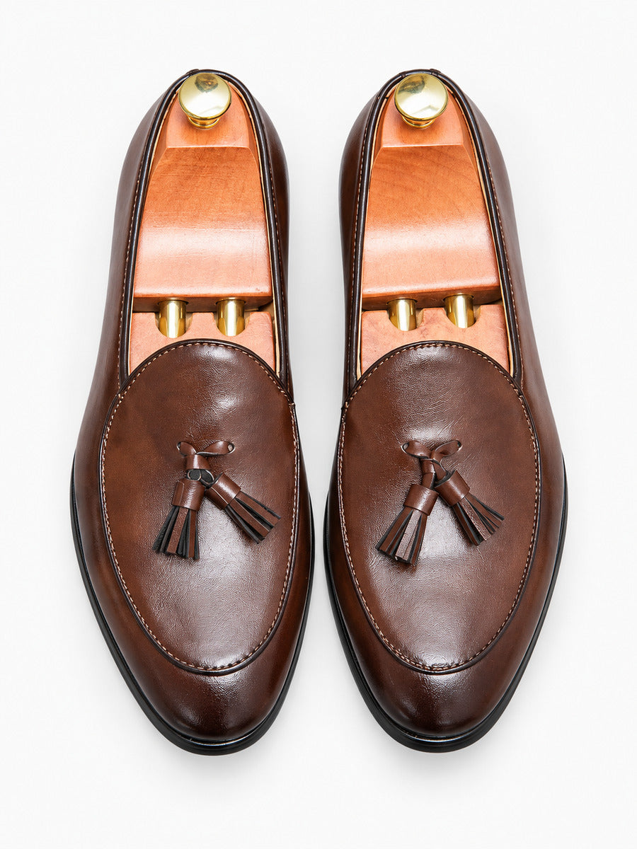 Marc – Mocassin à glands classique homme – Marron — dessus