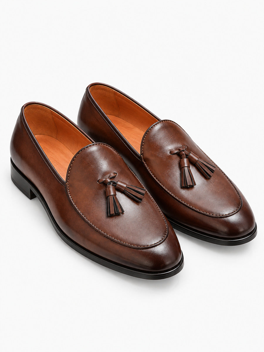 Marc – Mocassin à glands classique homme – Marron — trois quarts