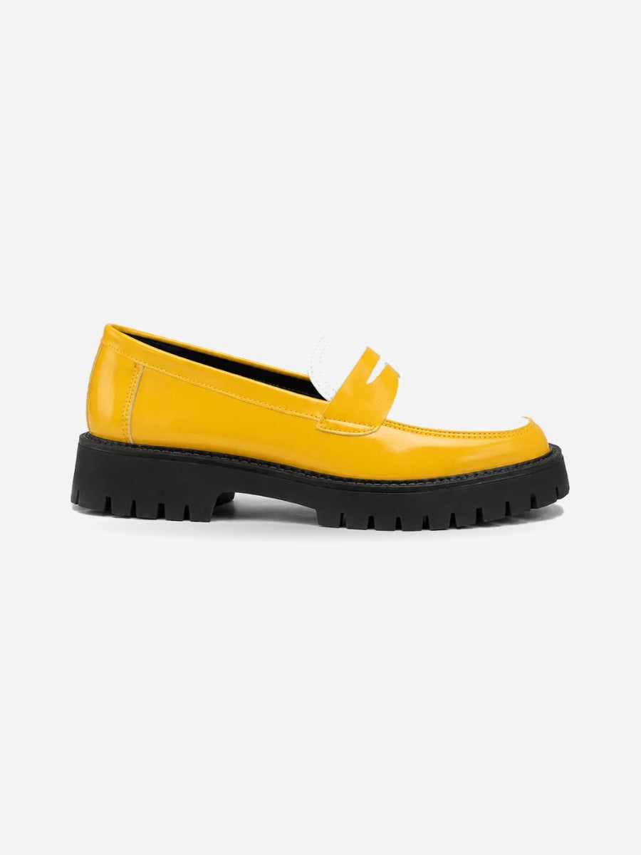 Marceau – Mocassin british homme – Jaune — profil droit