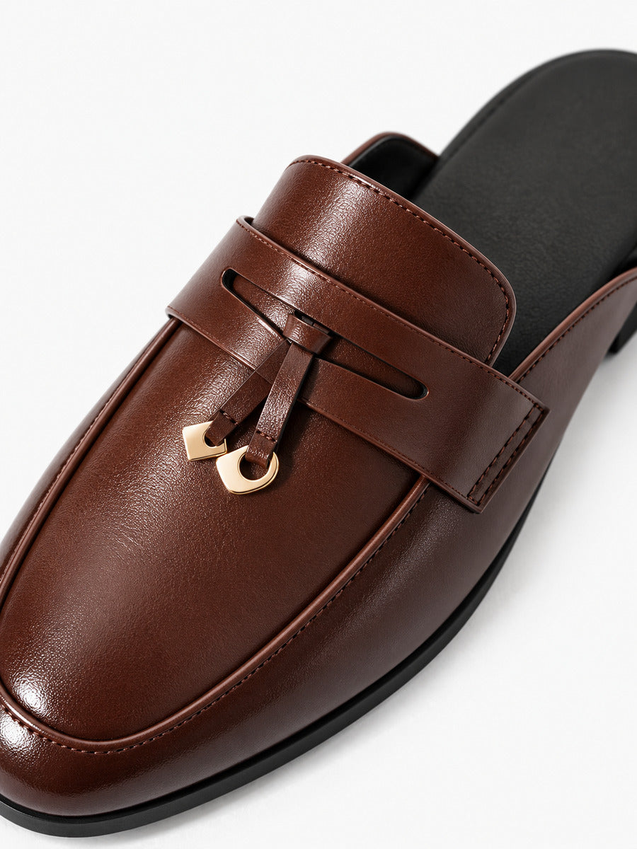 Marcel – Mule à glands homme – Marron — détail