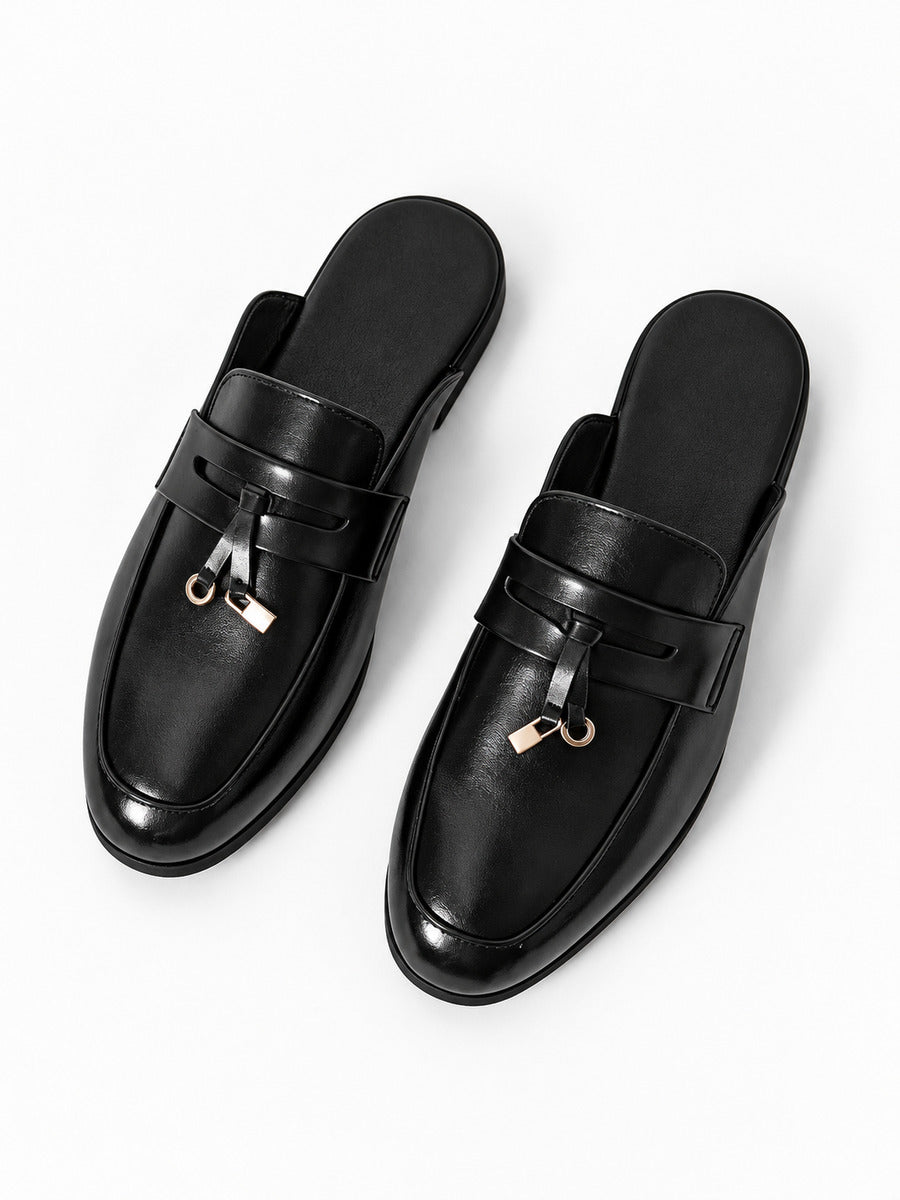 Marcel – Mule à glands homme – Noir — dessus