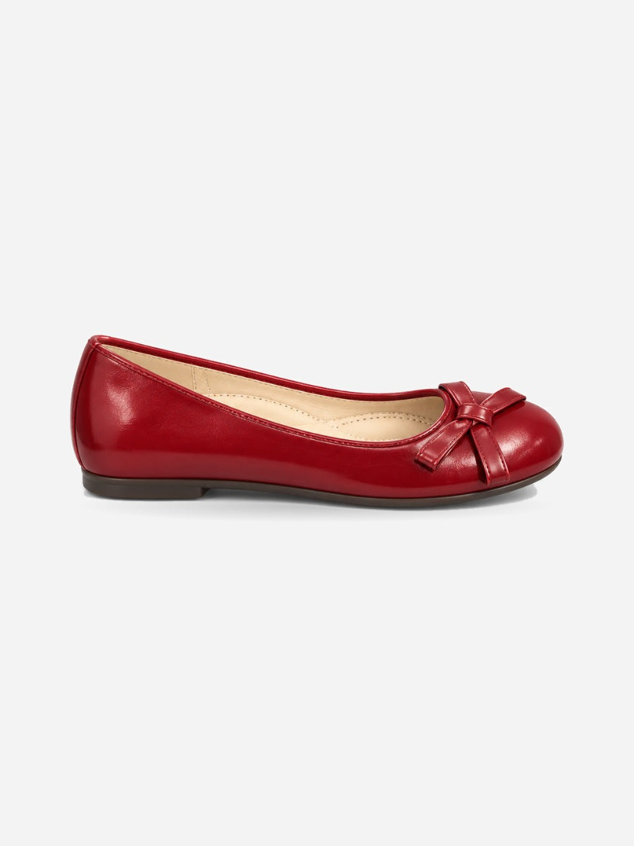 Marine-Marie – Babies mignonnes à nœud papillon femme – Rouge bordeaux — profil droit