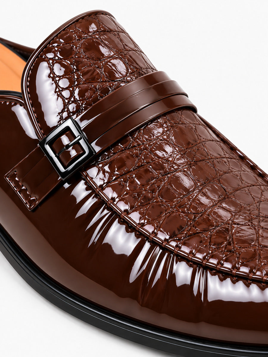 Mathieu – Mocassin classique homme – Marron — détail