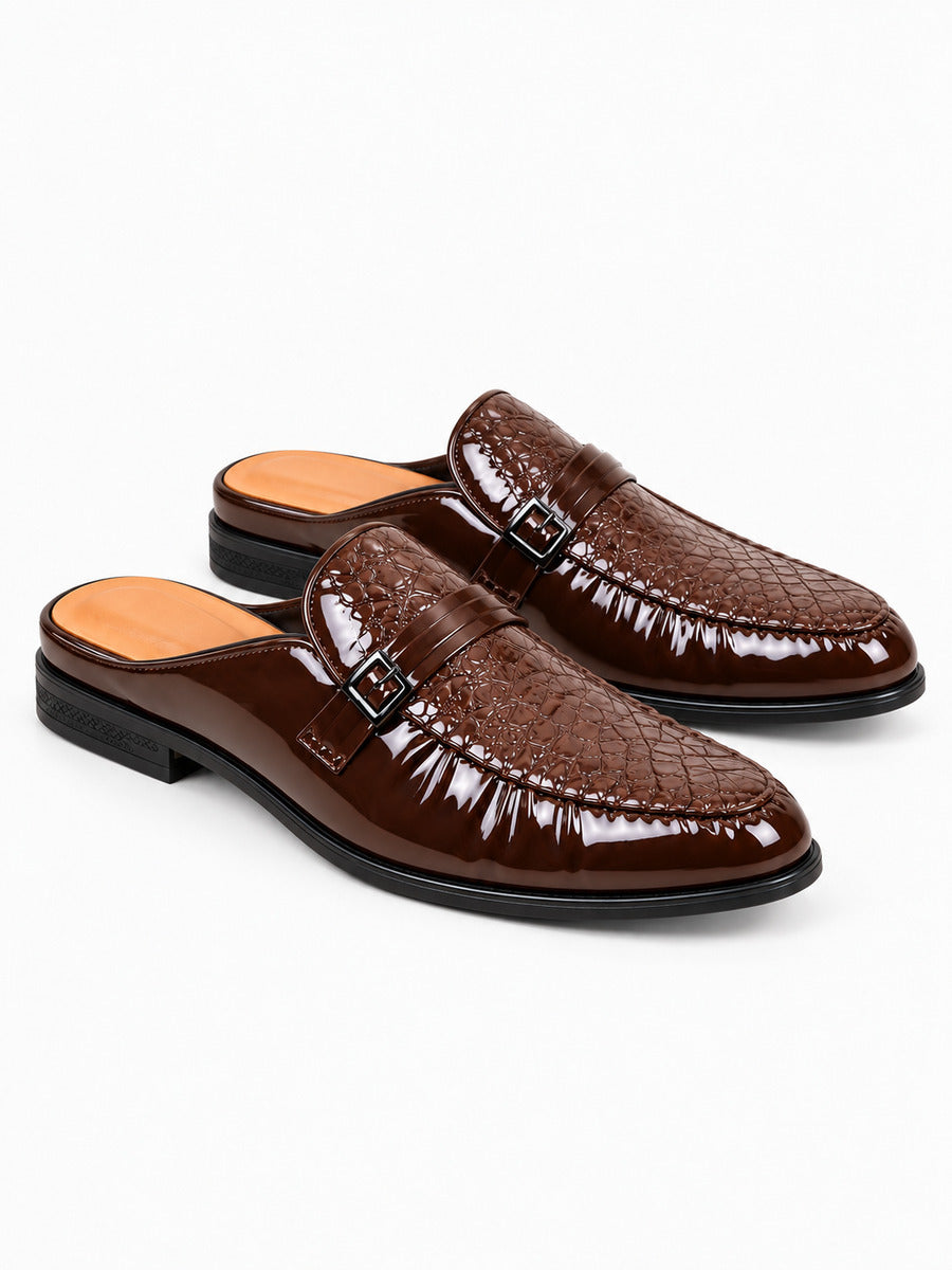 Mathieu – Mocassin classique homme – Marron — trois quarts