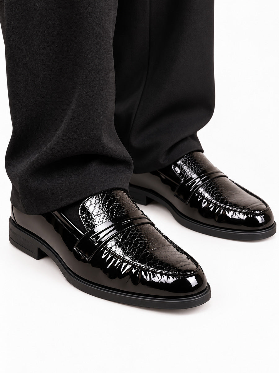Mathieu – Mocassin classique homme – Noir — portée