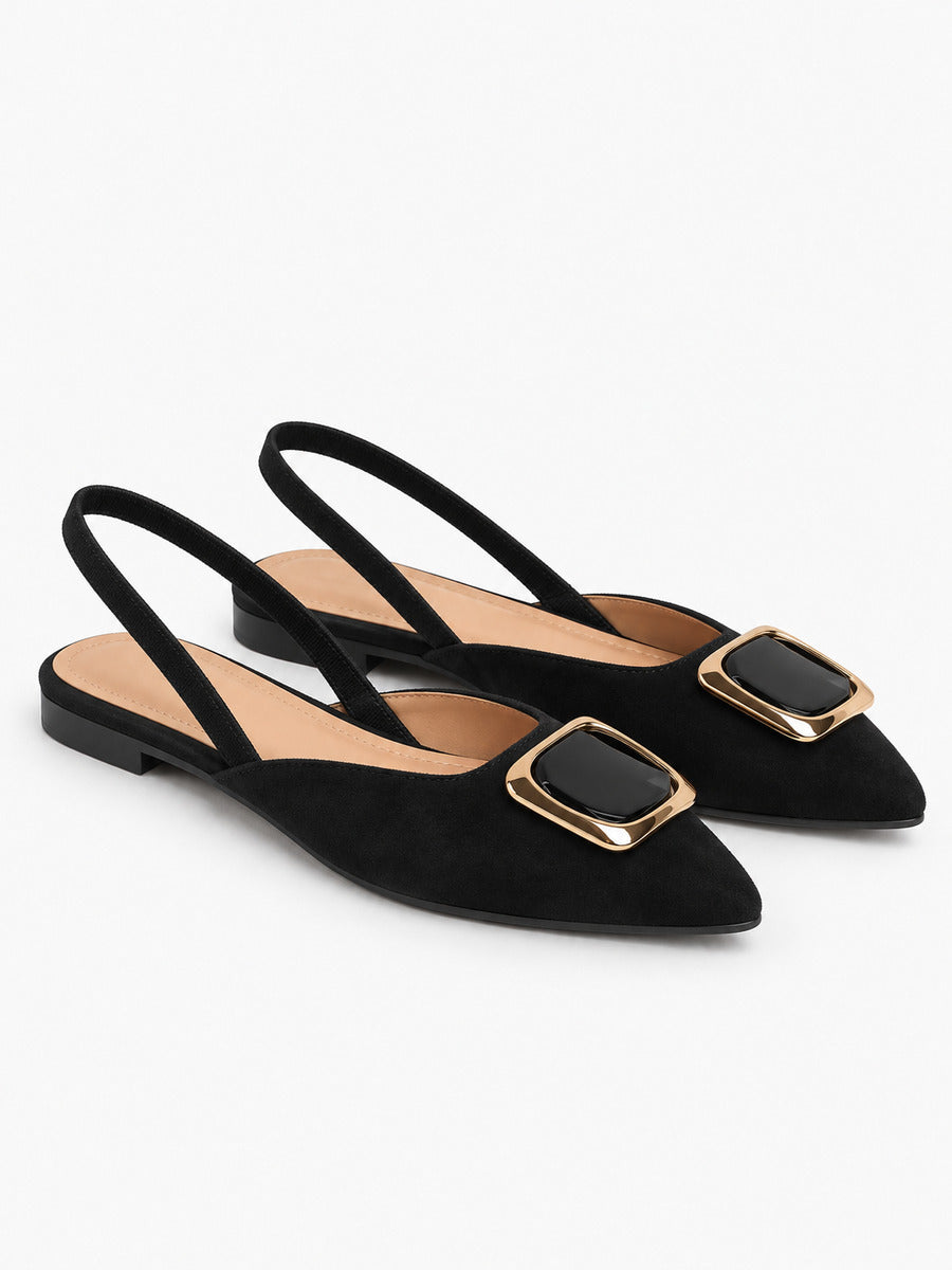 Mathilde – Sandale à boucle métallique femme — paire 3/4