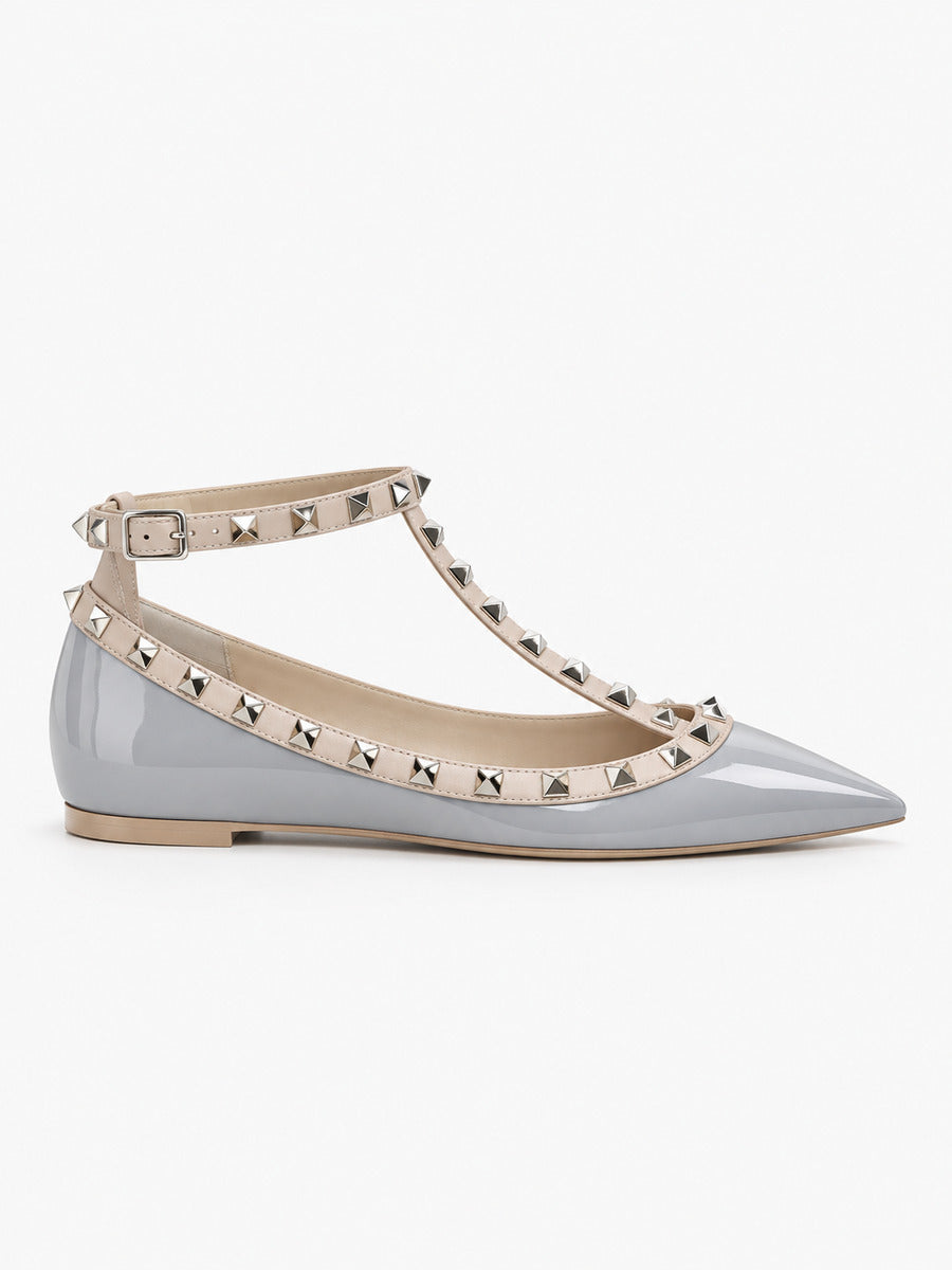Maud – Ballerine à rivets femme — profil droit