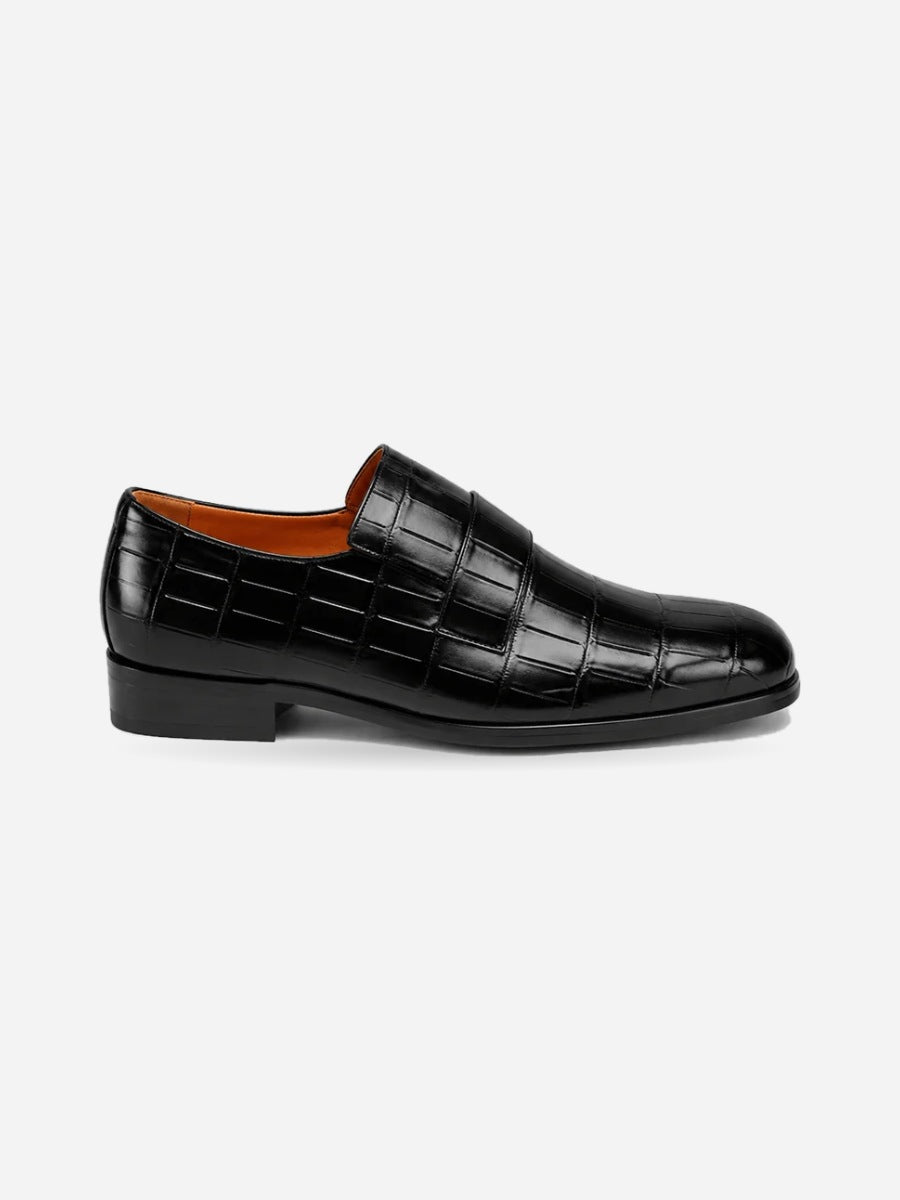 Maxime – Chaussure habillée homme – Noir — profil droit