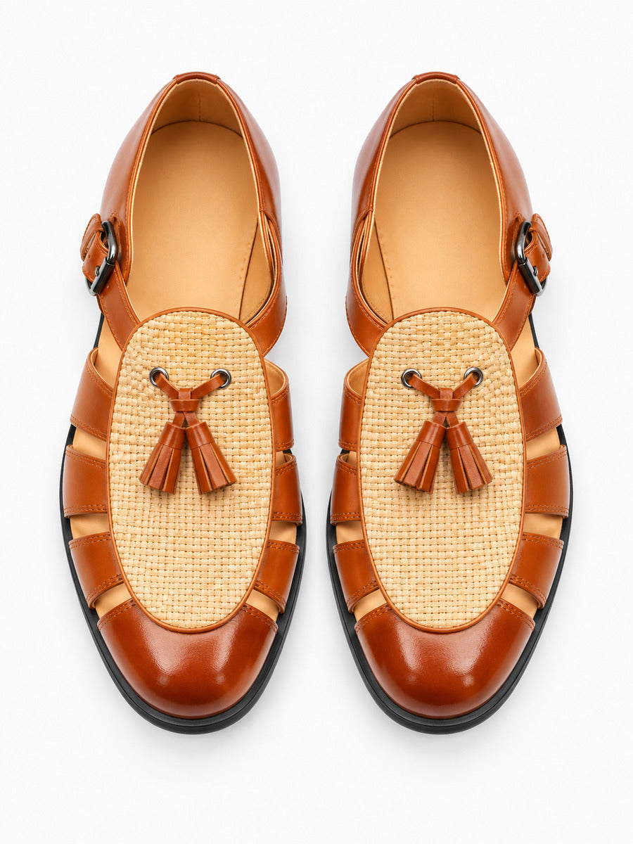 Maximilien – Mocassin à glands homme – Marron — dessus