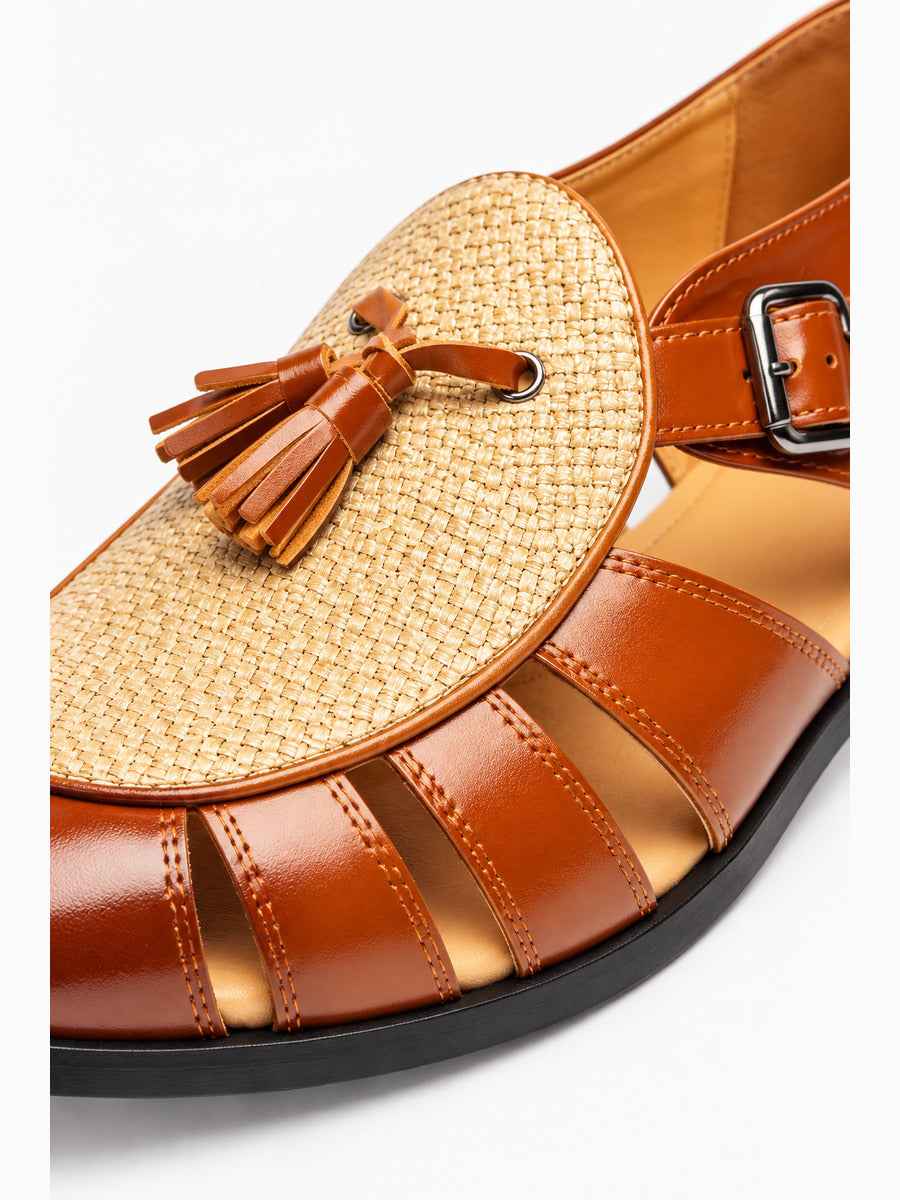 Maximilien – Mocassin à glands homme – Marron — détail