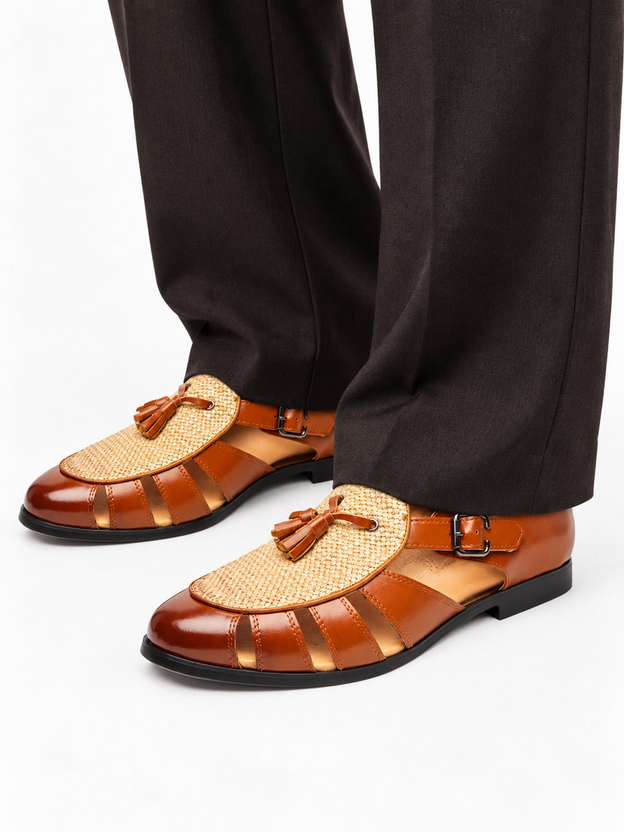 Maximilien – Mocassin à glands homme – Marron — portée