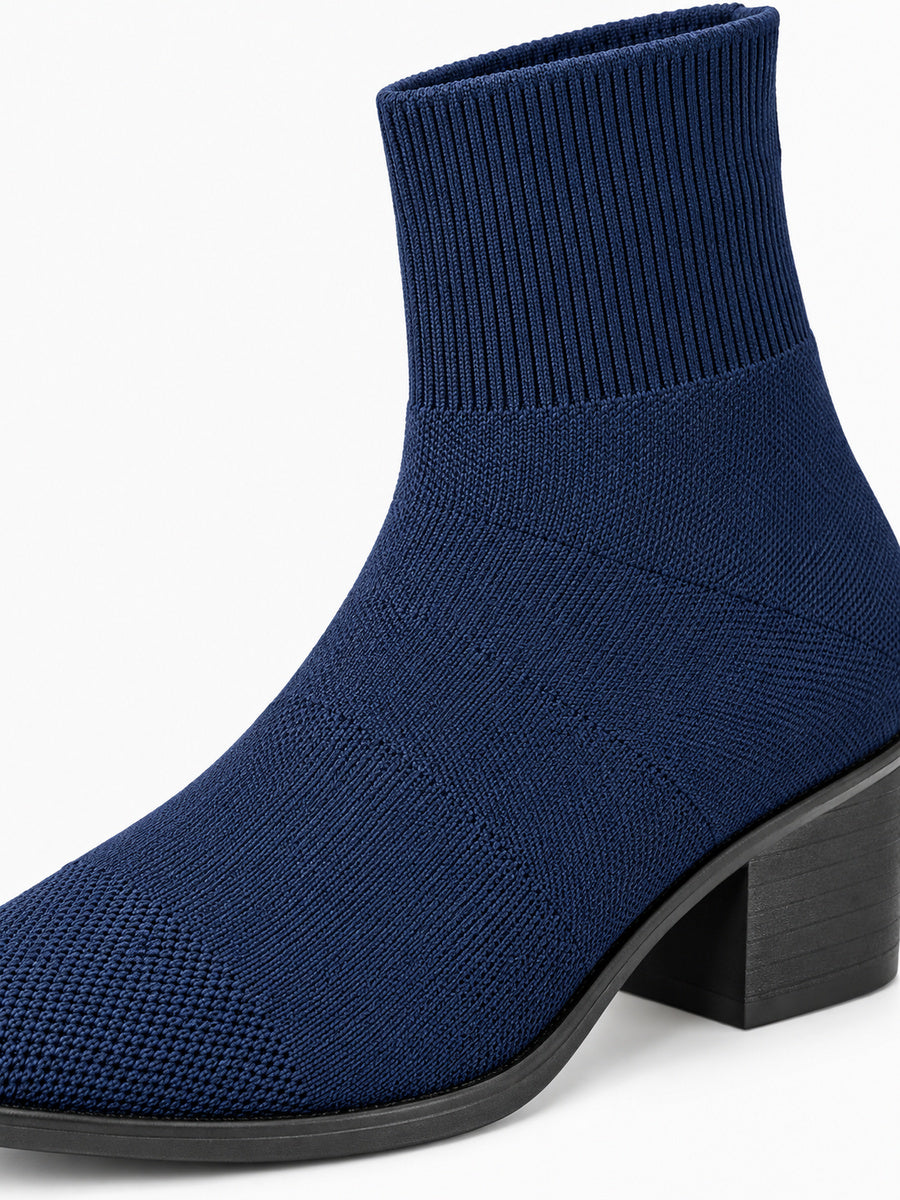 Mayalen – Bottine chaussette femme – Bleu — détail