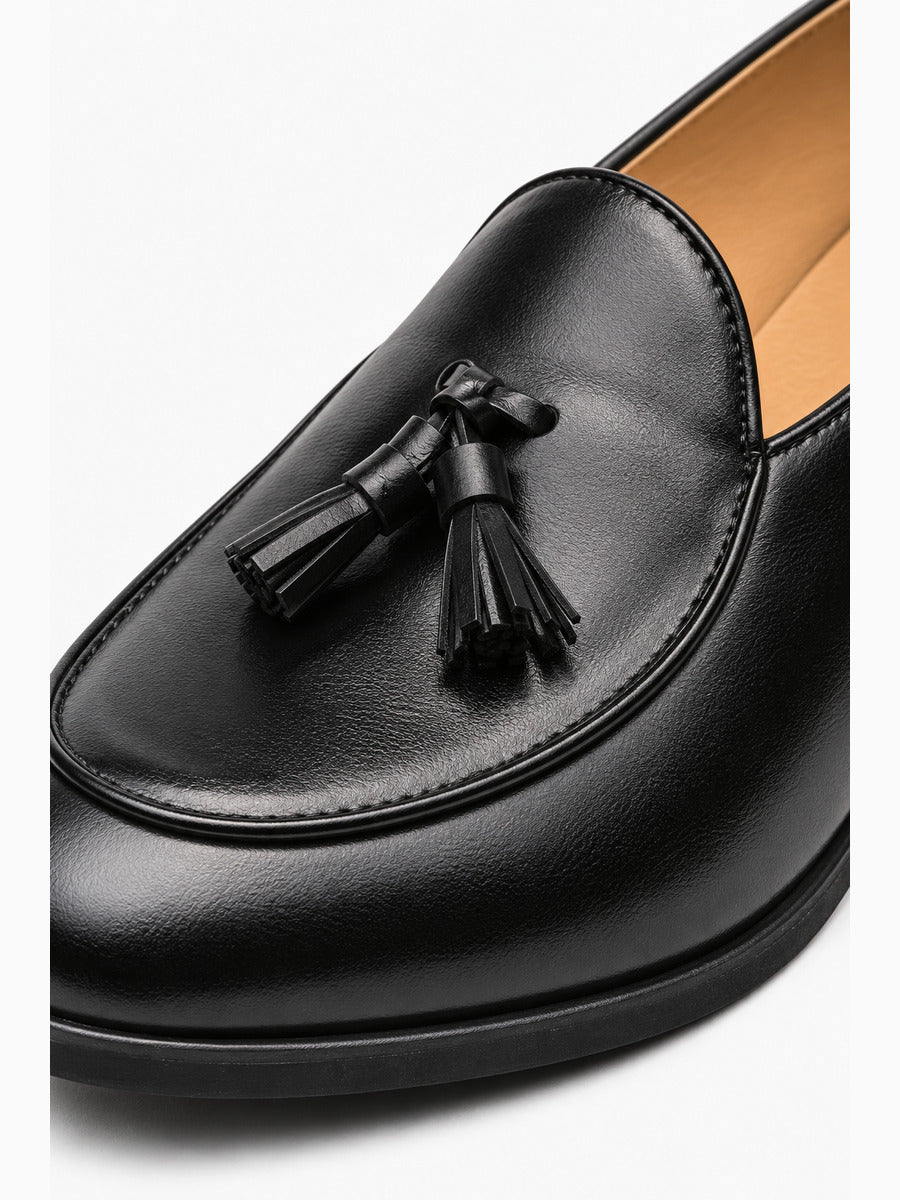 Michel – Mocassin à glands élégant homme – Noir — détail