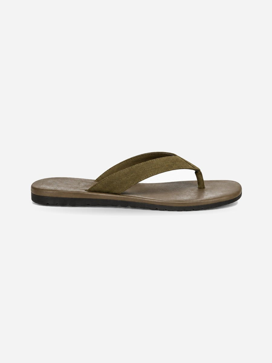 Nadia-Marie – Tong de plage antidérapante femme – Vert — profil droit
