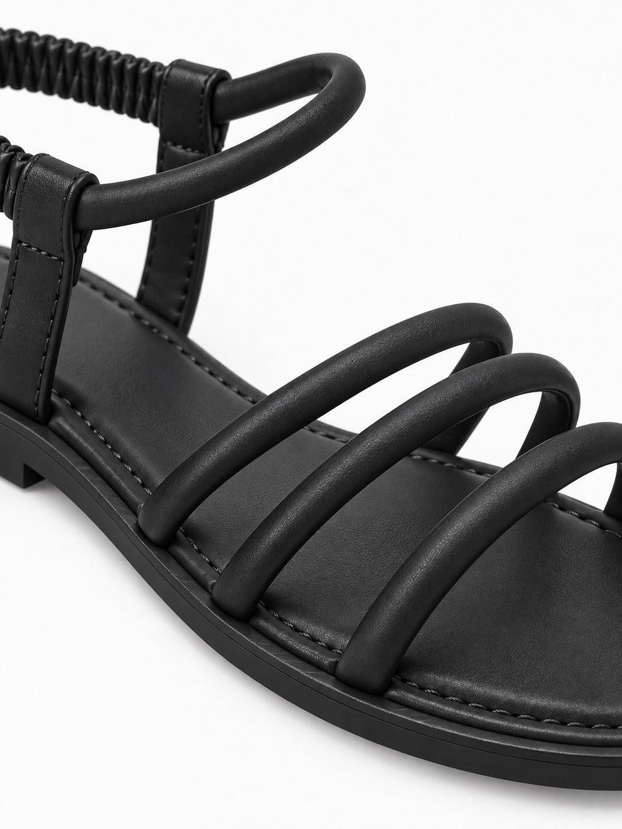 Odile – Sandale bohème femme – Noir — détail
