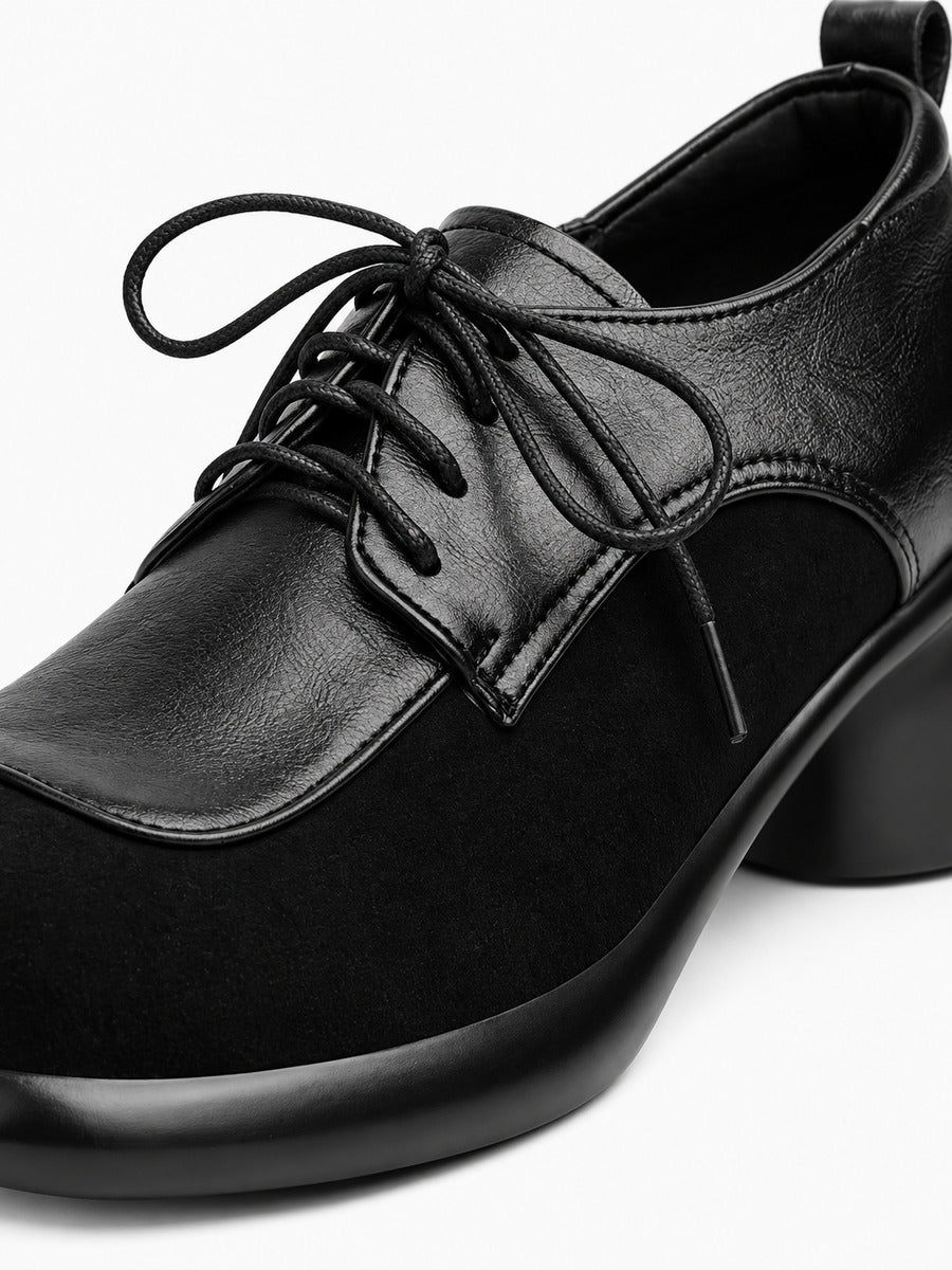 Ombeline – Chaussure Oxford noire femme — détail