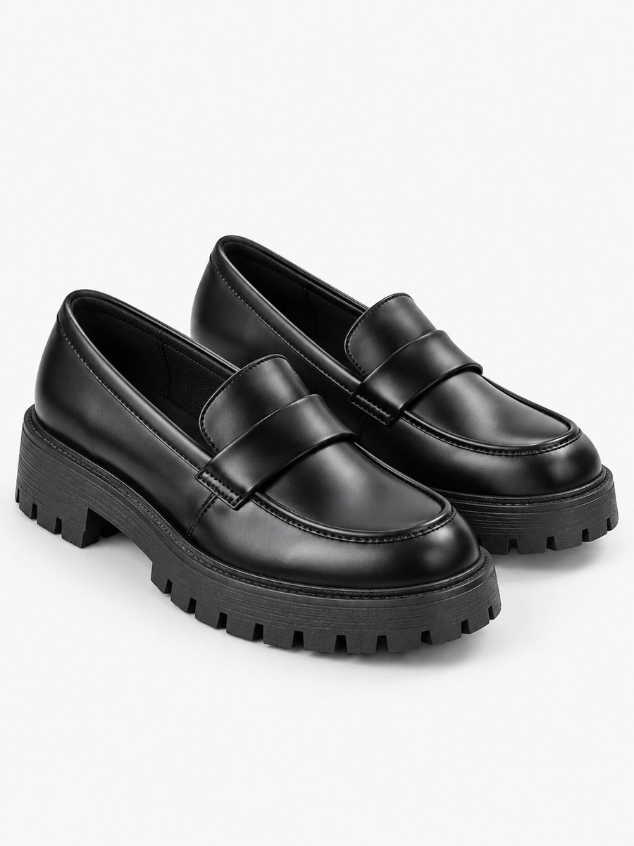 Rachel – Mocassin à plateforme style britannique femme — paire 3/4