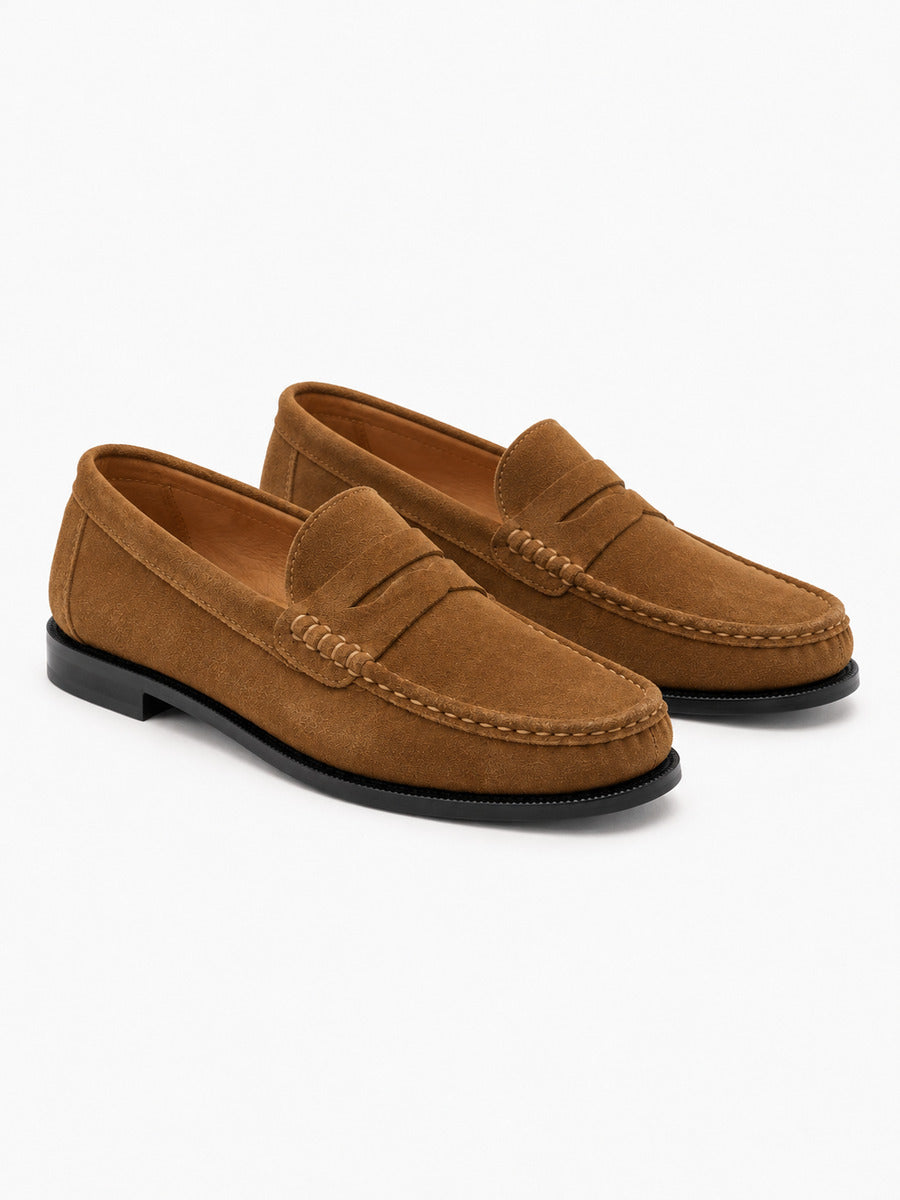 Raphaël – paire de mocassins homme marron, vue 3/4