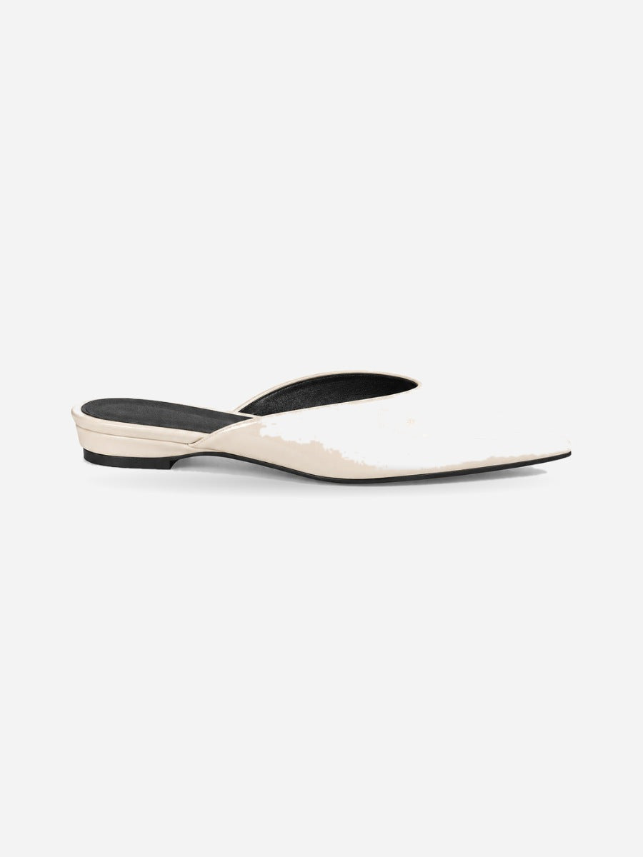 Romy-Marie – Mule compensée à bout fermé femme – Beige — profil droit