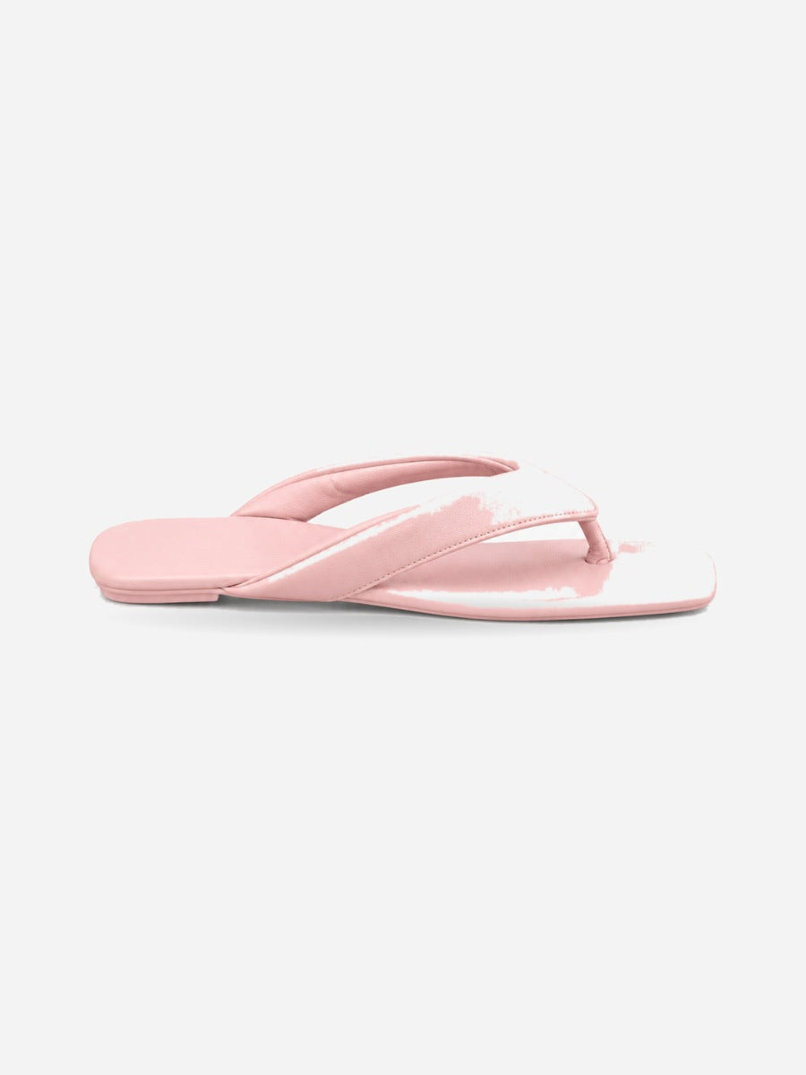 Sandra-Marie – Tong colorée à entre-doigts femme – Rose — profil droit