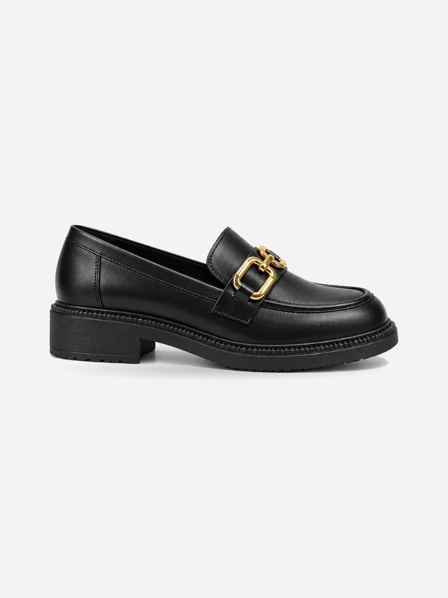 Sandra – Mocassin plat style britannique femme — profil droit