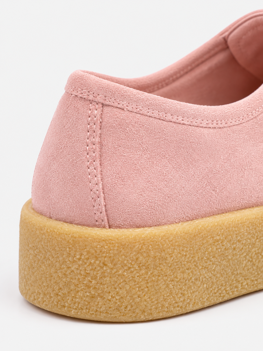 Théodora – Mocassin en daim à plateforme femme – Rose — détail