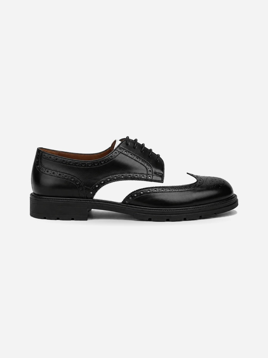 Urbain – Mocassin ajouré homme – Noir — profil droit