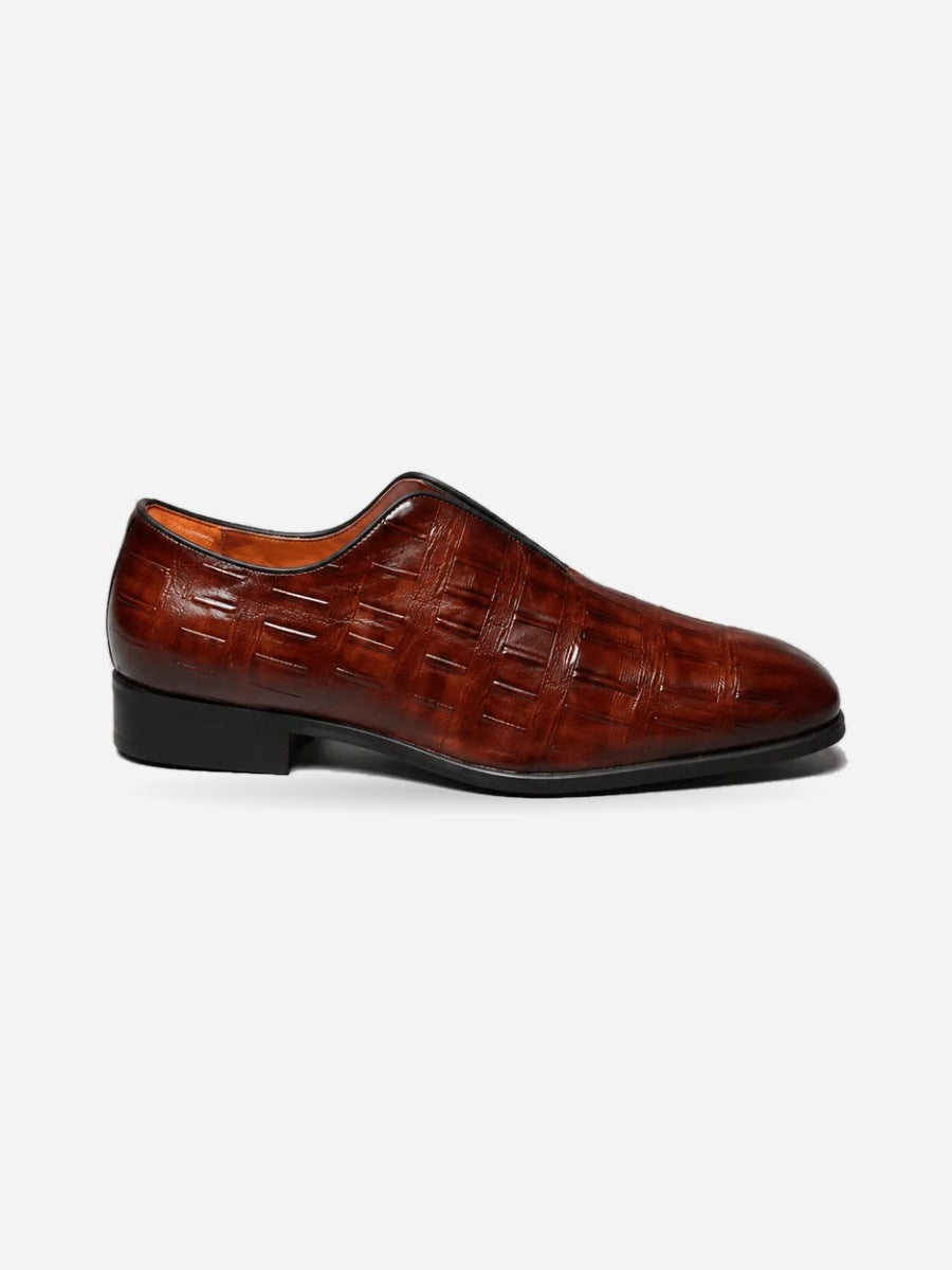 Victor – Chaussure habillée homme – Marron — profil droit