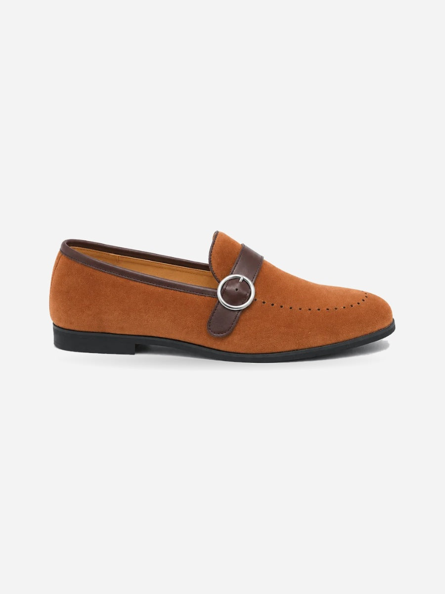 Victor – Mocassin bateau homme – Marron — profil droit