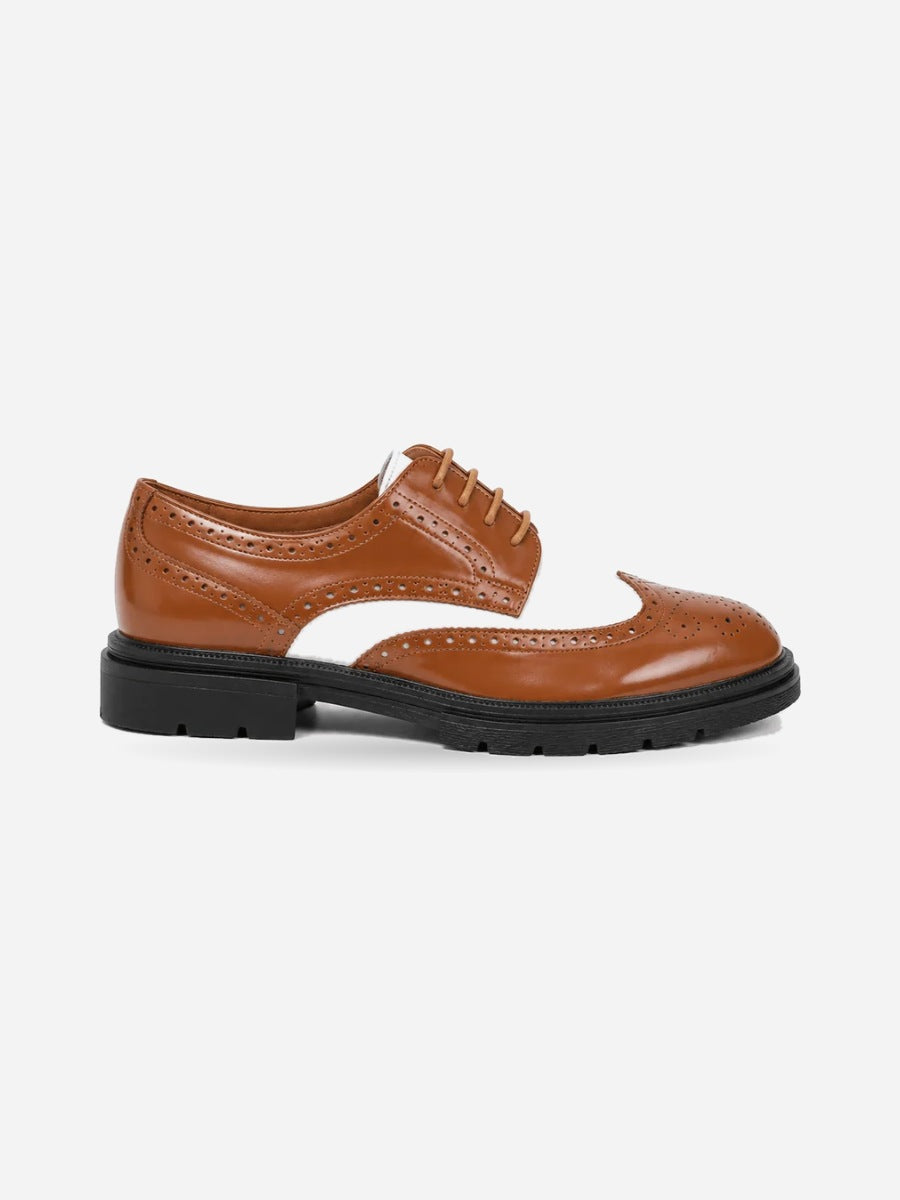 Vivien – Mocassin ajouré homme – Marron — profil droit
