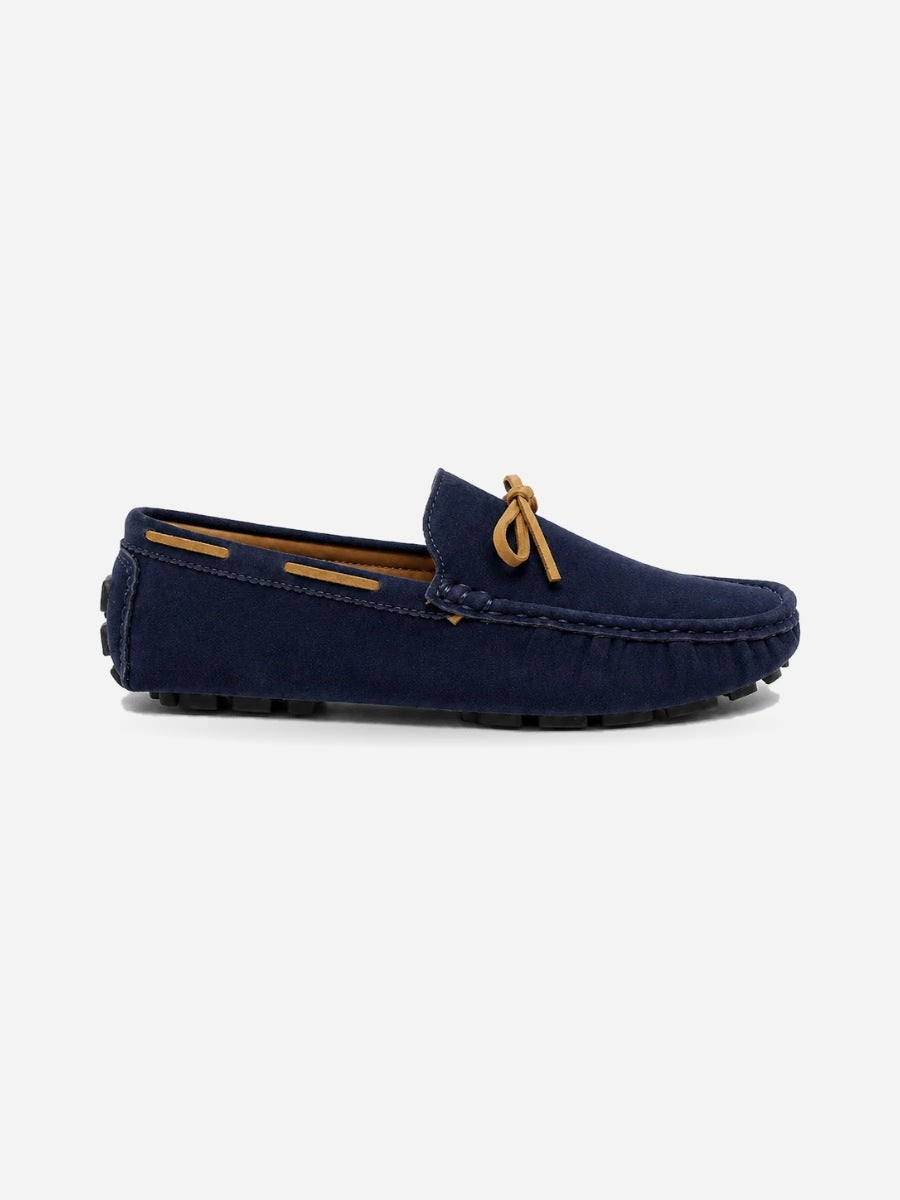 Yanis – Mocassin bateau homme – Bleu marine — profil droit